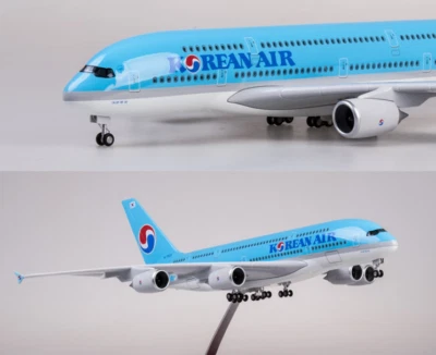 1/160 AVIÓN COREANO Modelo LED Avión Pasajero Resina Avión A380 con Luz Foto 1 de 4