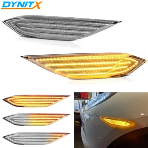 Clear Lens LED Side Marker Lights Signal Lamp For 2011-2014 Porsche Cayenne 958 - Picture 1 of 11