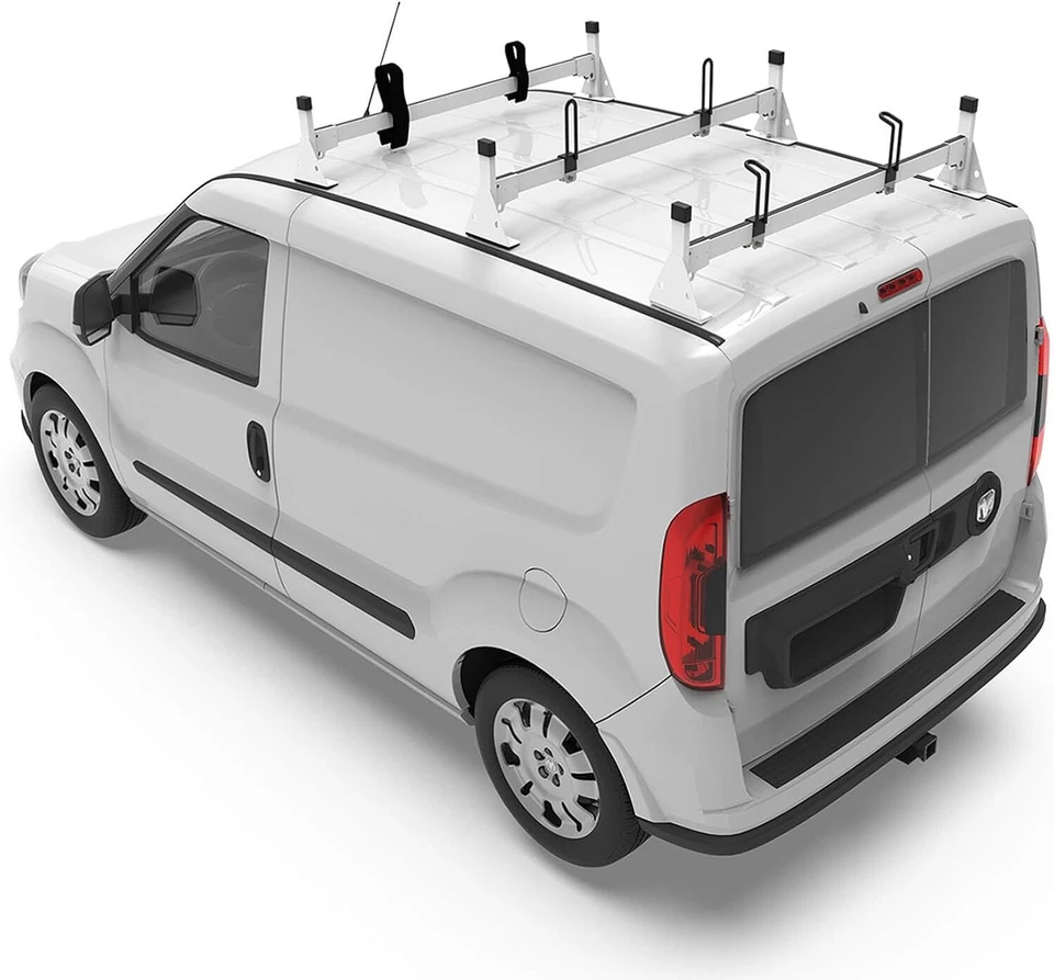 3-барная лестничная стойка система 750 фунтов грузоподъемность для RAM ProMaster City 15+ сталь НОВАЯ - Изображение 1 из 4