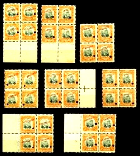 Brazil  Sc 02 03 07 to the 012 ALL Bl of 4  SPECIMEN  mint nh  FVF - Image 1 of 1