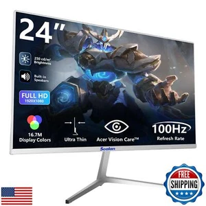 Sealan 24 inchMonitor 100Hz Refresh Rate 16:9 Aspect Ratio Ergonomic Tilt and - Picture 1 of 5