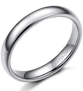 RING RING EHERING DAMEN HOCHZEIT WOLFRAM SOLIDE SPIEGELEFFEKT 4mm CTR - Bild 1 von 1