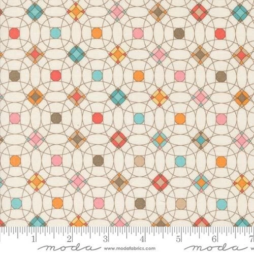 SUNDAY BRUNCH Scrambler Geometric Spritzer Quilt Fabric Moda/BasicGrey by 1/2 Yd - Image 1 of 1