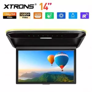 XTRONS Klappbares HD Display für Auto DVD Deckenmonitor 14" HD USB IR--- - Bild 1 von 14