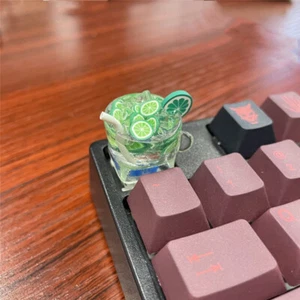 ESC 1U Lemon Tea Green Resin Keycap Single DIY Handmade for MX Keycap - Picture 1 of 6