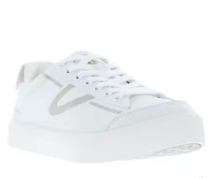 Scarpe sneakers stringate Tretorn donna Serve nuove, bianche e grigie, taglia 8 M nuove con scatola - Foto 1 di 5