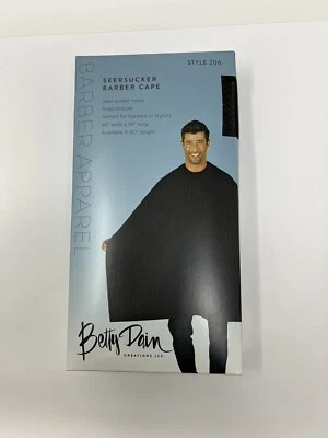 Betty Dain 206S SEERSUCKER BARBER CLOTH BLACK 45" wide x 54" long Foto 1 de 2