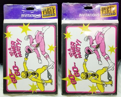 16 Total 1994 Hallmark Power Rangers Party Invitations - Image 1 of 2