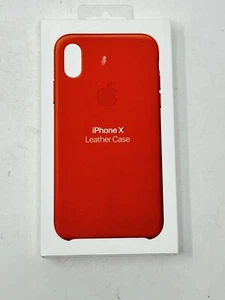 Apple iPhone X Leder Schutzhülle hellorange Originalverpackung 2018 - Bild 1 von 4