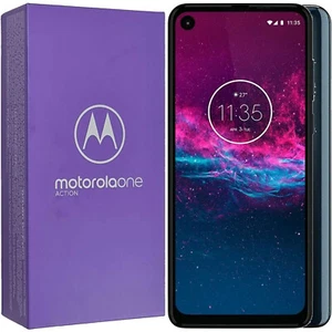 Nowa Motorola One Action Dual-SIM XT2013 128GB Denim Niebieski Fabryczny odblokowany 4G GSM - Zdjęcie 1 z 1