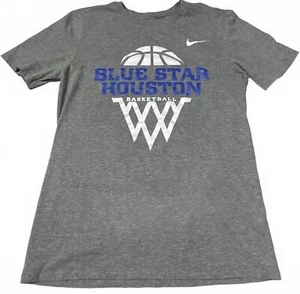 Nike Boys Just Do It Tee Grey Blue Star Houston Basketball Small - Picture 1 of 6