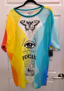 New ENCRYPTED DISTRESSED TEE SHIRT - BUTTERFLY EYE FOCUS - SIZE 5X Men’s. - Picture 1 of 3