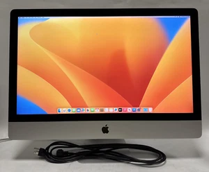 iMac 27" L 2017 Retina 5K Intel i5-5-7600k 3.80GHz 16GB RAM 2TB HDD Ventura - Picture 1 of 11