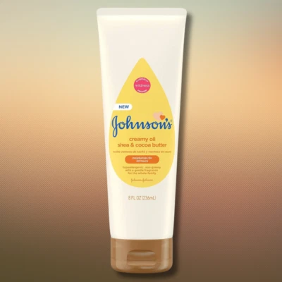Johnson's Creamy Oil for Baby, Moisturizing Body Lotion with Shea & Cocoa Butter - Image 1 of 4