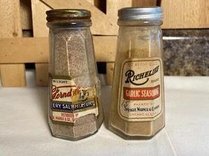 Menge 2 Vintage Sprague, Warner & Company Sammler Gewürzgläser - Bild 1 von 9