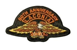 Harley Davidson Eagle Patch Laconia 80th Anniversary 2003 4.0” x 3.25” NH - Picture 1 of 6