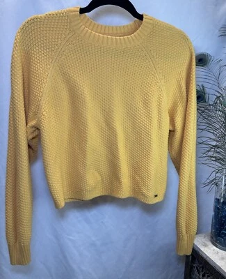 Женский укороченный свитер Hollister желтый с длинным рукавом размер XS - Изображение 1 из 4