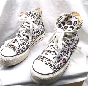 Converse All Star Check Taylor Sneakers High Top Lace Up Women Size 7.5 Good - Picture 1 of 12