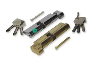 Static Caravan Door Lock Barrel Cylinder Key & Thumb Turn All Sizes - Picture 1 of 3