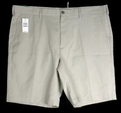 Pantalones cortos de golf IZOD para hombre beige claro a rayas verticales talla 38 Foto 1 de 4