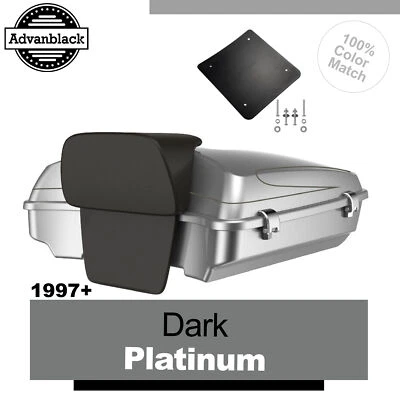 Dark Platinum Razor Tour Pack Pak Fits 1997+ Harley Street Road King Glide - Imagem 1 de 4