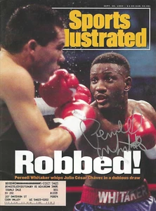 Signed PERNELL "Sweet Pea" WHITAKER Boxing SI Sports Illustrated 9/20/1993 wCOA - Picture 1 of 1