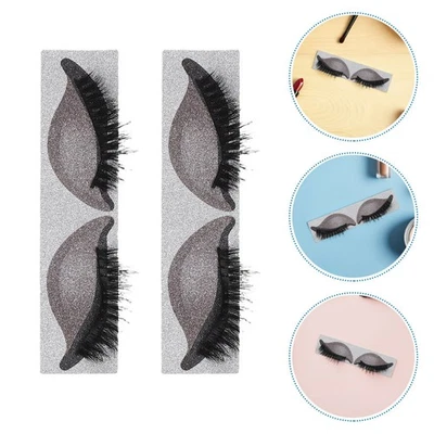  5 pares de pegatinas de sombra de ojos y pestañas - calcomanías de maquillaje precortadas - fácil de presionar Foto 1 de 4