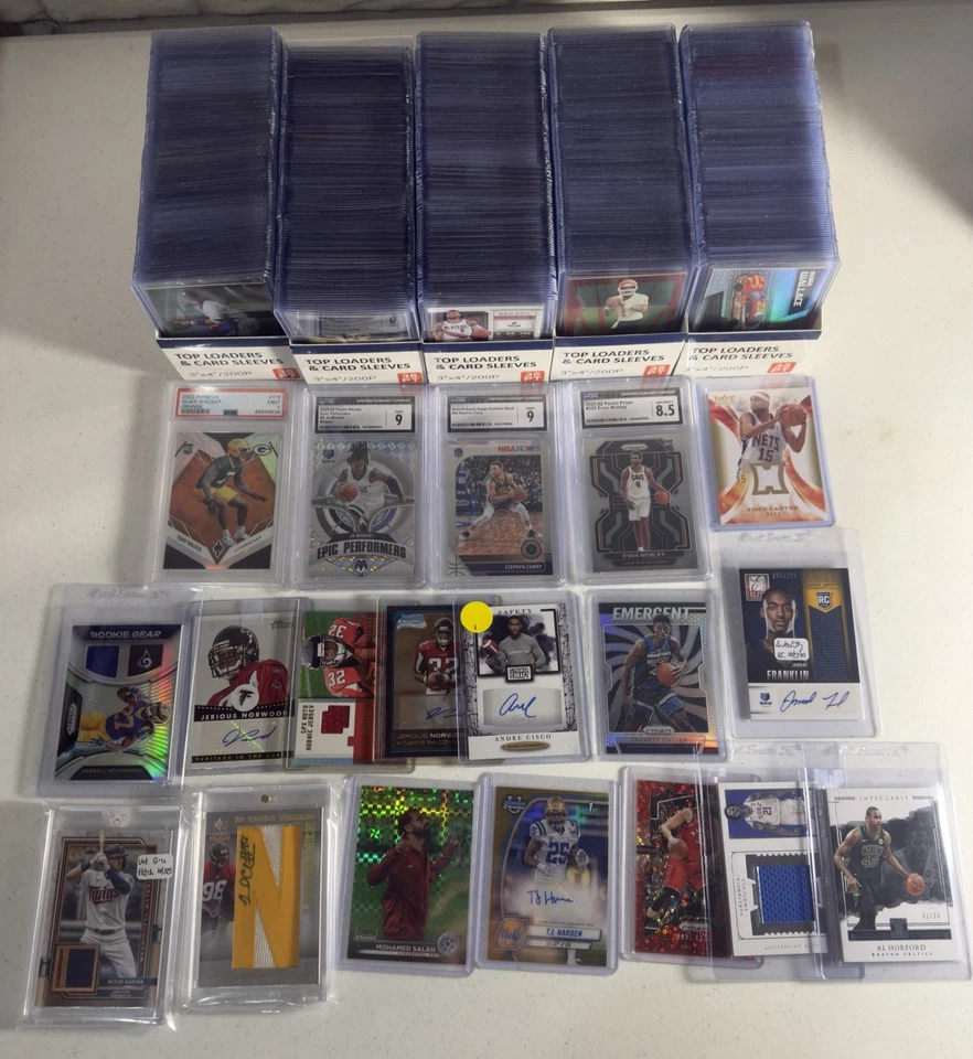 Huge Lot 500 Sports Cards SHOW READY Resell SLABS Toploaded Collection Variety - Image 1 of 4