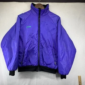Giubbotto Bomber Vintage Columbia Reversibile Donna Grande Viola Full Zip Radiale - Foto 1 di 17