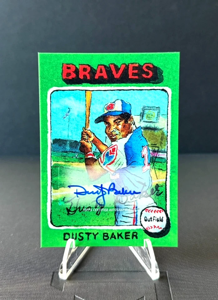 Caja de zapatos Dusty Baker 2025 Topps Treasures autógrafos #56A pintura salpicadura trasera/15 Foto 1 de 2