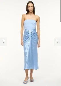 BNWT Staud Midi Wayfaring Dress Azure Size 14 - Picture 1 of 4