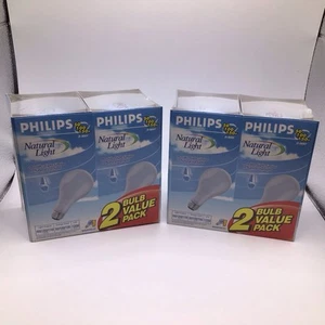 Philips Luz Natural 3 Vías 50w 100w 150w Luz de Día A21 Bombillas Lote de 2 Paquetes - Imagen 1 de 4