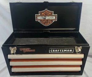 CRAFTSMAN HARLEY DAVIDSON EDITION 3 DRAWER STEEL TOOLBOX CHEST 20.5"Wx8.5"Dx12"H - Picture 1 of 9