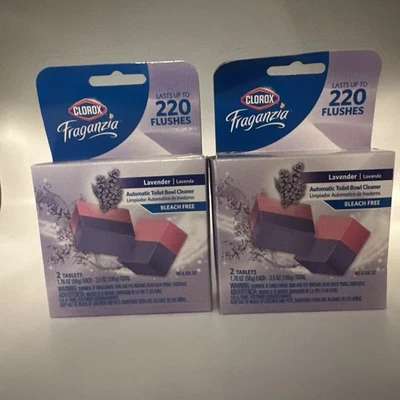 Лот из 2 коробок Clorox автоматический туалет чаша очиститель лаванды отбеливатель бесплатно - Изображение 1 из 2