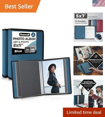 Moderno juego de álbum de fotos profesional 5x7 - paquete de 2 con papel de montaje negro Foto 1 de 4