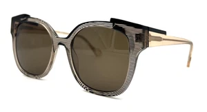 NEW FACE À FACE TILDE2 4321 STRIPED AMBER CAT2 AUTHENTIC SUNGLASSESES 53-19-145 - Picture 1 of 5