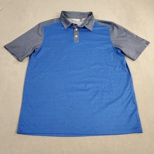 KJUS Polo Shirt Mens Medium 50 Blue Short Sleeve Performance Stretch Collar Golf - Picture 1 of 9