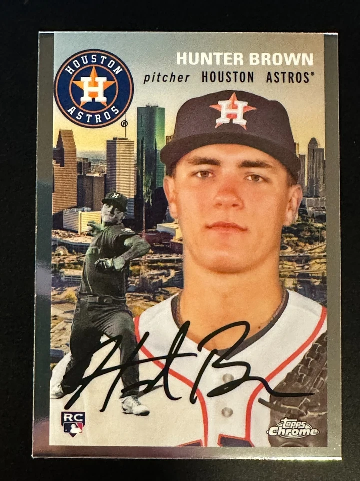 2023 Topps Chrome Platinum Anniversary HUNTER BROWN City Variation RC 54CV-50 - Image 1 of 2