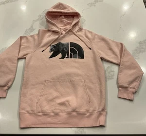 The North Face Damen Pfirsich Pullover Hoodie Sweatshirt Bär Logo Gr. M - EUC - Bild 1 von 6