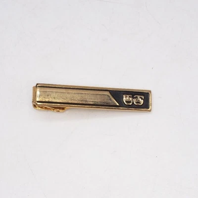 Mens Gold Tone Tie Bar Theater Masks Men's Jewelry - Image 1 of 4