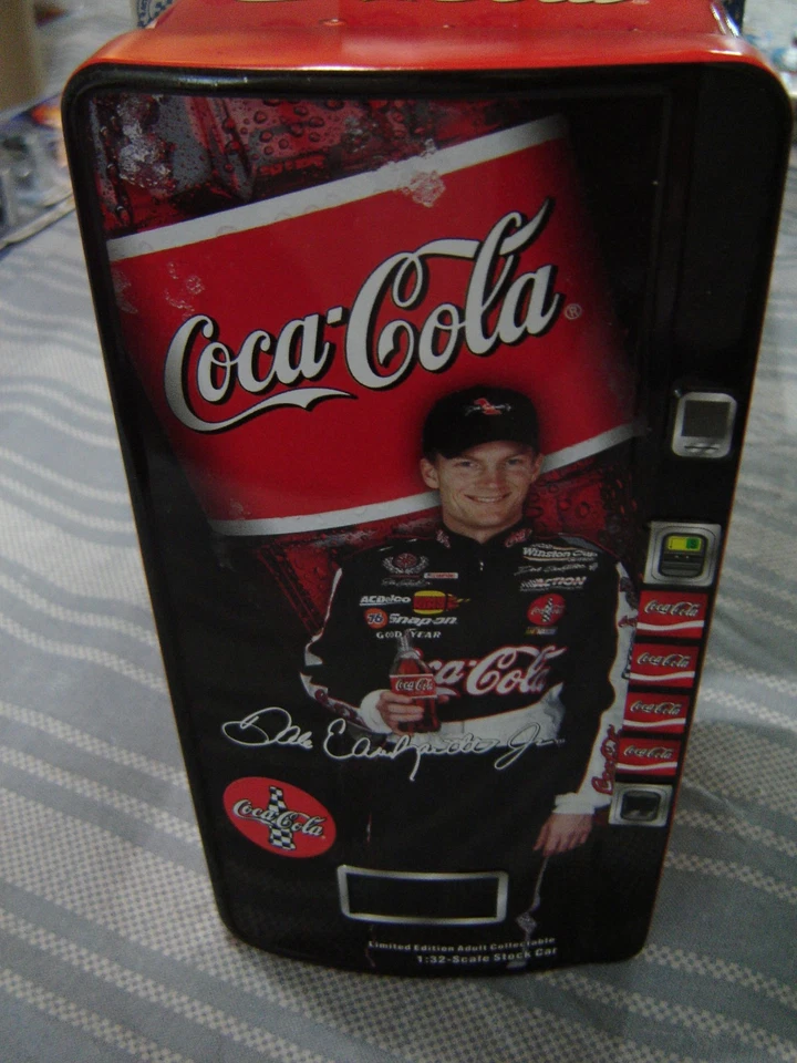 Dale Earnhardt Jr. #1 Coca-Cola 1998 Tin Vending Machine W/ 1/32 Nascar Diecast - Image 1 of 4