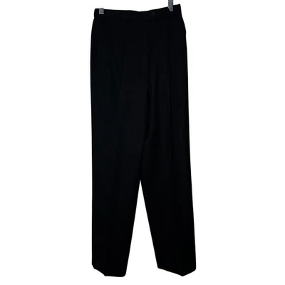 Pantalones de vestir Talbots Petites negros mezcla de lana talla 2 plisados pierna ancha informales Foto 1 de 4