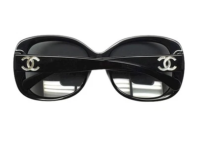 Chanel Sunglasses Black Gray Polarized Silver CC Logo ch5183 501/81 w/pouch - Image 1 of 4