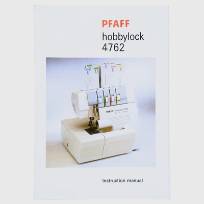 Pfaff Hobbylock 4762 Manual de instrucciones y manual de usuario Máquina de coser Serger Folleto Foto 1 de 4