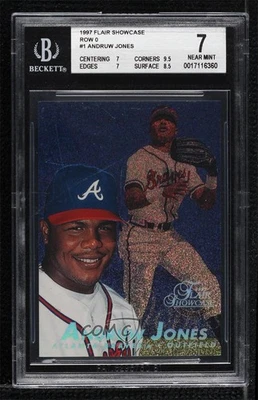 Flair Showcase Row 0 1997 Andruw Jones #1 BGS 7 Foto 1 de 2