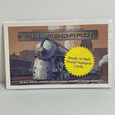 US Stamps SC# UX311a Famous Trains 20c Postal Cards 1999 Orig USPS Pkge - Image 1 of 4