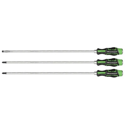 Sealey Premier Extra-Long Hammer-Thru Screwdriver Set 450mm 3pc AK4942HV FD25 - Image 1 of 4