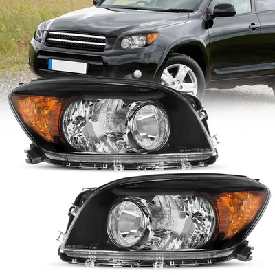 Faros negros de repuesto izquierda+derecha para Toyota RAV4 2006 2007 2008 Foto 1 de 4