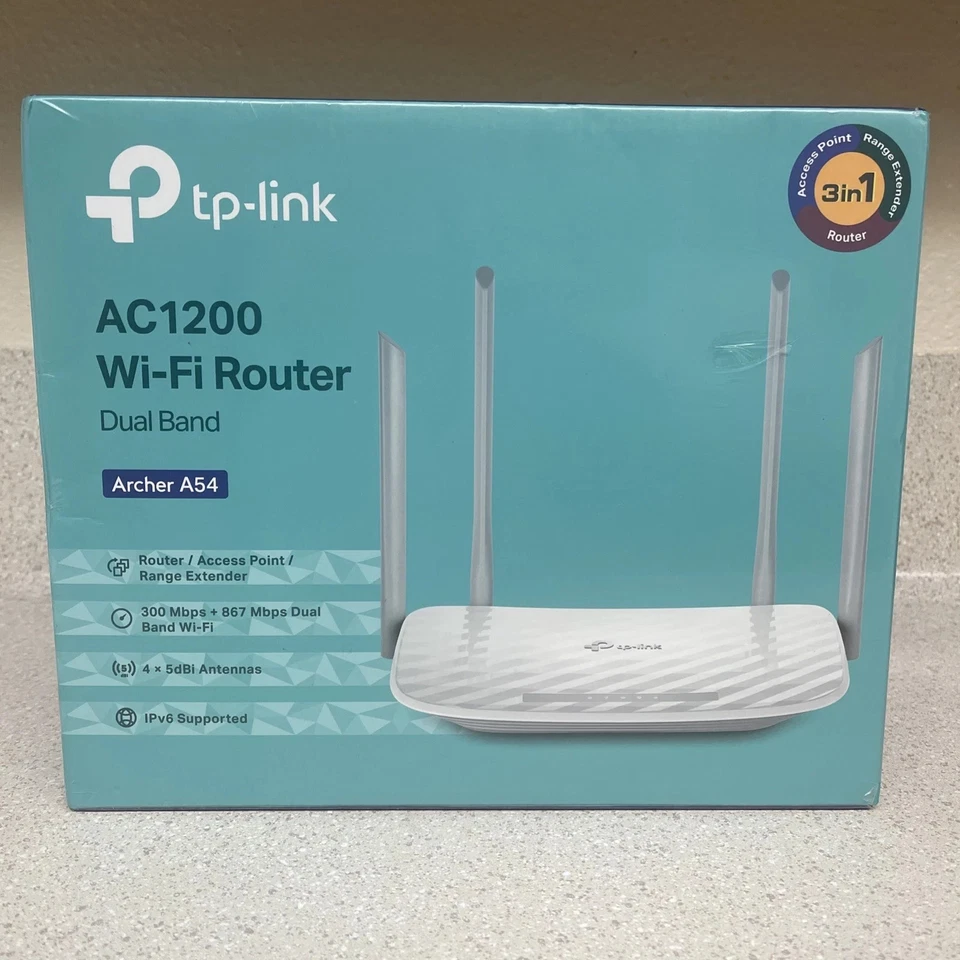 TP-Link AC1200 Archer A54 Dual-Band Wi-Fi Router/Access Point/Range Extender - Image 1 of 4