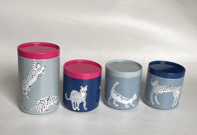 Ikea Plugghast Multicolor Tin Storage Container 23112 with Lid Set of 4 - Image 1 of 4